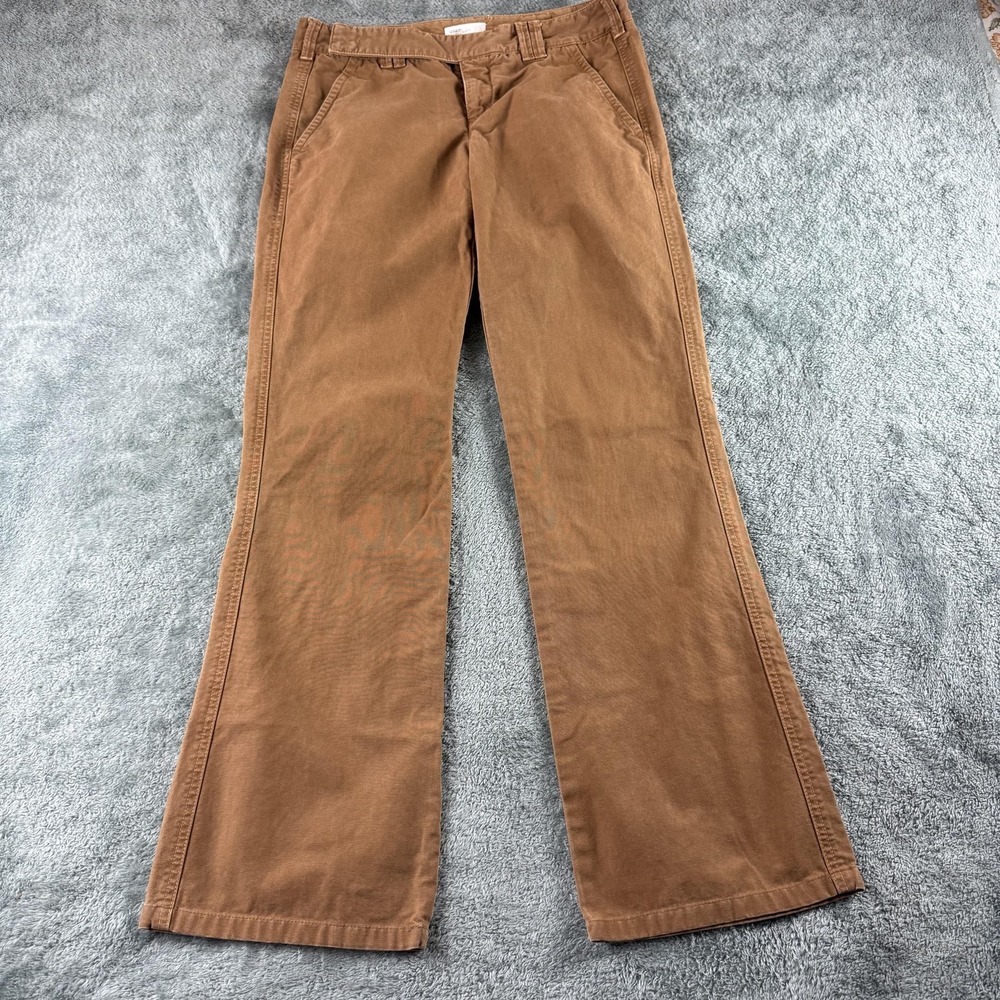 Vince Pants‎ Womens 4 Brown Flare Cotton Made in USA Chino Work Trouser Classic